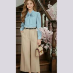 ست سه تیکه دخترانه شومیز شلوار و کمربند